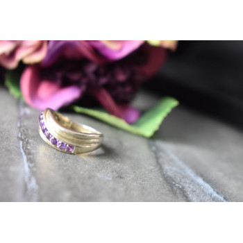 Sky Jewelry Серебряное кольцо 925 пробы с фиолетовым Турмалином