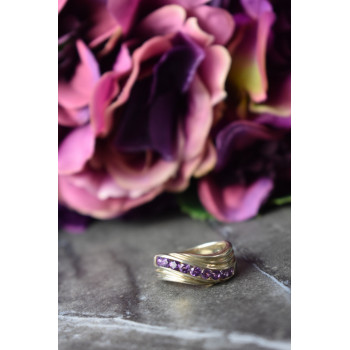 Sky Jewelry Серебряное кольцо 925 пробы с фиолетовым Турмалином