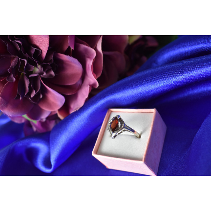 Sky Jewelry Серебряное кольцо 925 проба с Гранатом