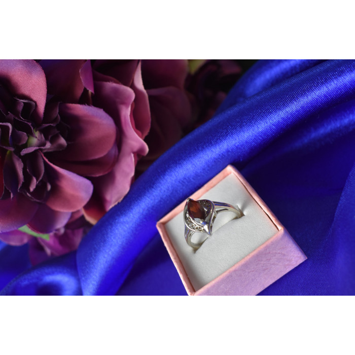 Sky Jewelry Серебряное кольцо 925 проба с Гранатом