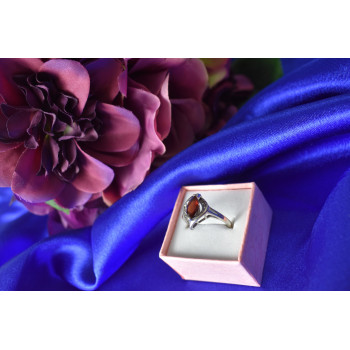 Sky Jewelry Серебряное кольцо 925 проба с Гранатом