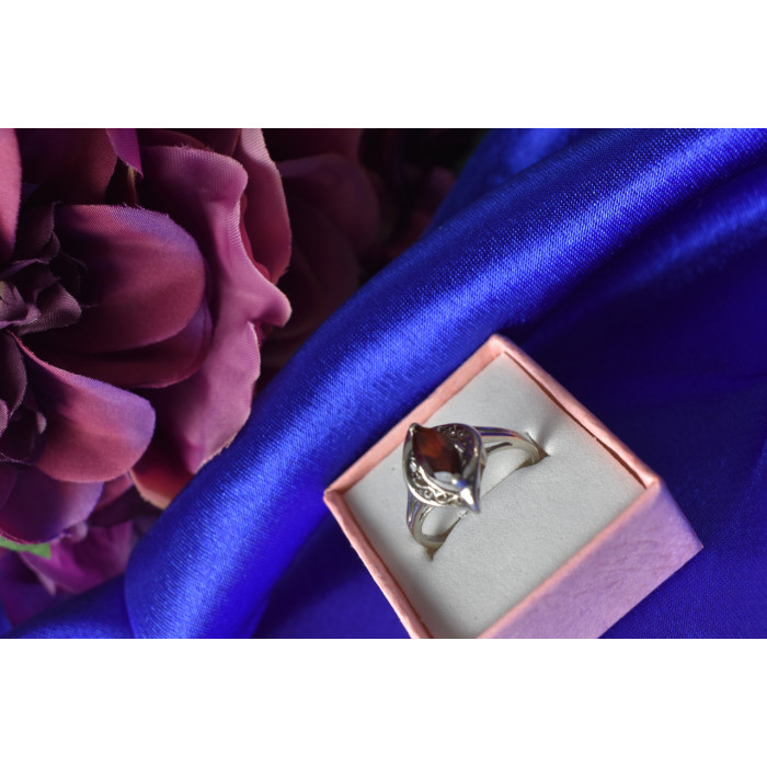 Sky Jewelry Серебряное кольцо 925 проба с Гранатом