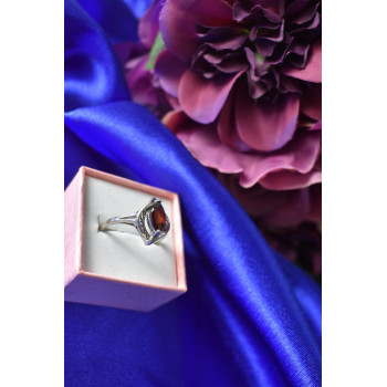 Sky Jewelry Серебряное кольцо 925 проба с Гранатом