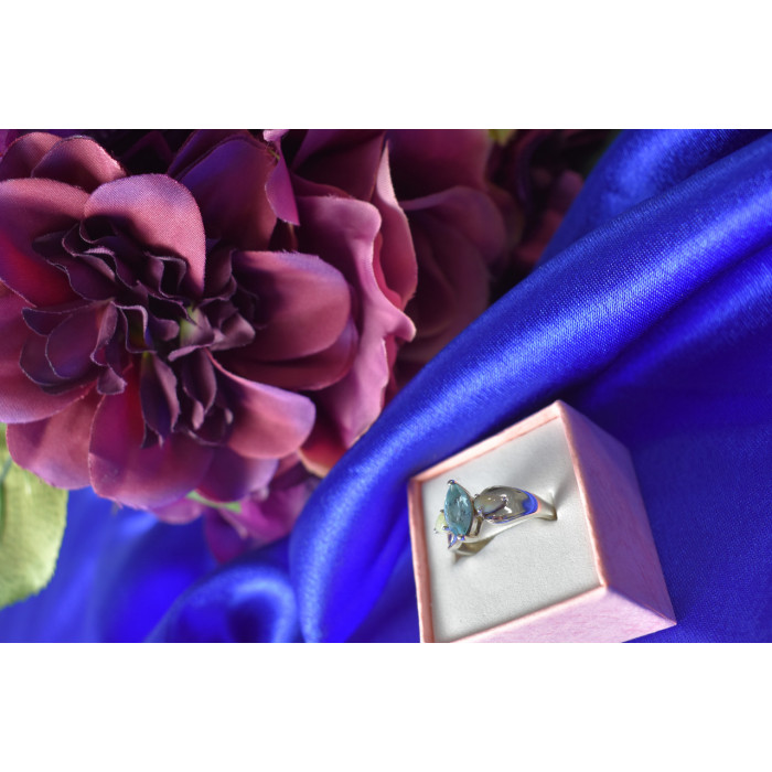 Sky Jewelry Серебряное кольцо с Опалом и Топазом