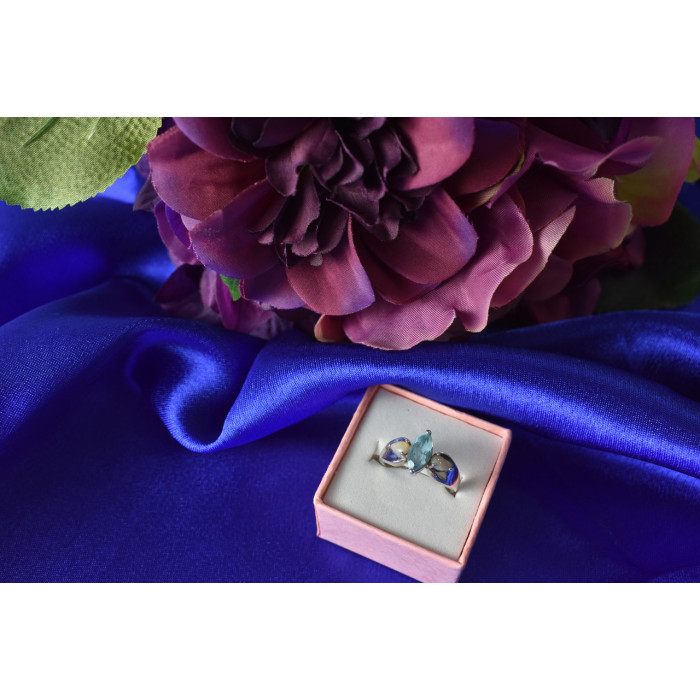 Sky Jewelry Серебряное кольцо с Опалом и Топазом