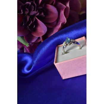 Sky Jewelry Серебряное кольцо с Опалом и Топазом