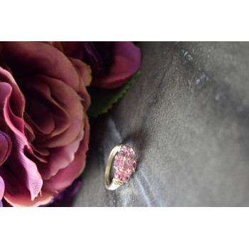 Sky Jewelry Серебряное кольцо 925 проба с нежно-розовыми фианитами