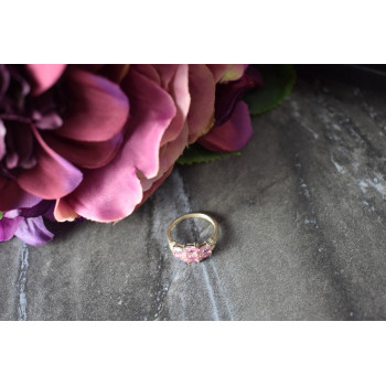 Sky Jewelry Серебряное кольцо 925 проба с нежно-розовыми фианитами