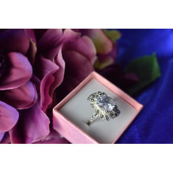 Sky Jewelry Серебро 925 пробы Кольцо с Фианитом и Марказитом