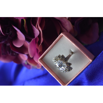 Sky Jewelry Серебро 925 пробы Кольцо с Фианитом и Марказитом