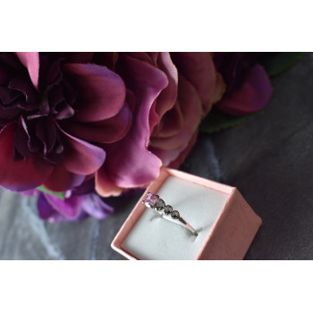 Sky Jewelry Серебряное кольцо с розовым фианитом