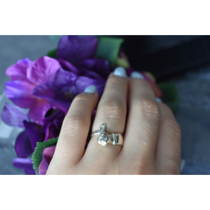 Sky Jewelry Серебряное кольцо ручной работы *Кот*