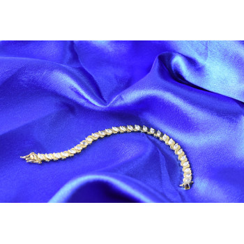 Sky Jewelry Серебряный браслет в позолоте  с фианитами