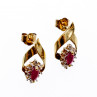 Sky Jewelry Золотые серьги 10К (417 проба ) с  Рубином и Бриллиантами