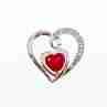 Sky Jewelry Серебряный кулон с камнем Шпинель и фианитами 925 пробы