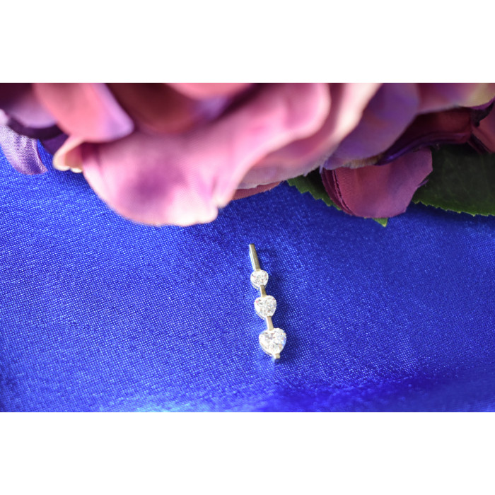 Sky Jewelry Серебряный кулон 925 проба с фианитами  *3 Сердца*