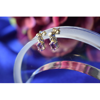 Sky Jewelry Серебряные серьги с Пурпурным Иолитом  925 проба