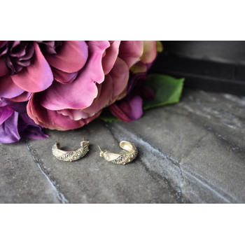 Sky Jewelry Серебряные серьги 925 пробы с фианитами и камнями Морион