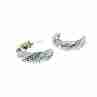 Sky Jewelry Серебряные серьги 925 пробы с фианитами и камнями Морион