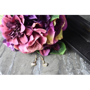 Sky Jewelry Серебряные серьги в позолоте 925 проба  *Сердце