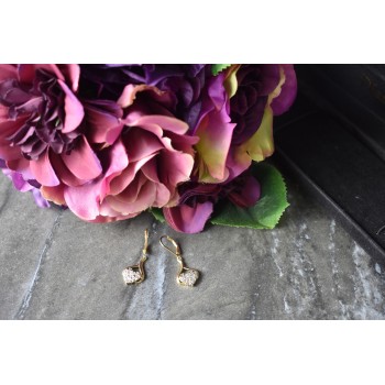 Sky Jewelry Серебряные серьги в позолоте 925 проба  *Сердце