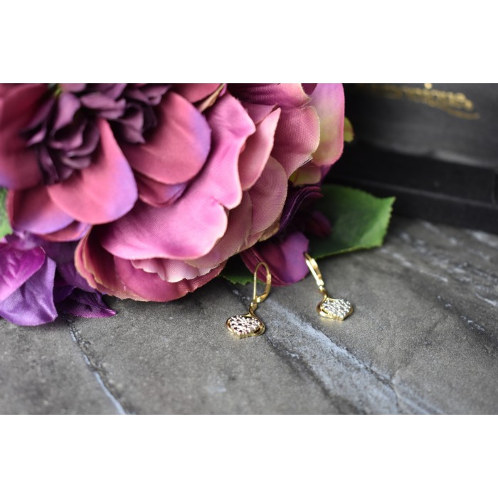 Sky Jewelry Серебряные серьги в позолоте 925 проба  *Сердце