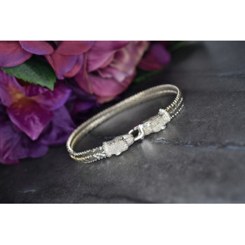Sky Jewelry Серебряный браслет 925 проба Italy Milor *2 Пантеры*