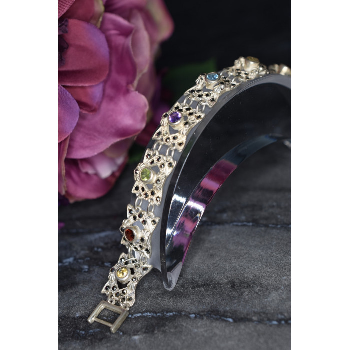 Sky Jewelry Браслет серебро 925 пробы с натуральными камнями