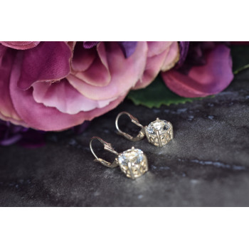 Sky Jewelry Серебряные серьги с Прозрачным Кварцем