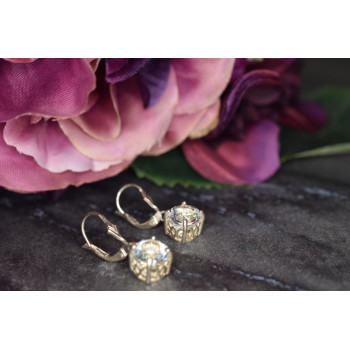 Sky Jewelry Серебряные серьги с Прозрачным Кварцем