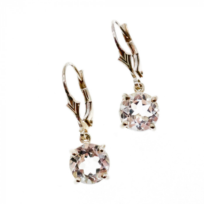 Sky Jewelry Серебряные серьги с Прозрачным Кварцем