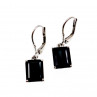 Sky Jewelry Серебряные серьги 925 пробы с  Черным Агатом