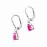 Sky Jewelry Серебряные серьги с камнем Розовая  Шпинель 925 проба