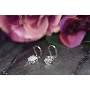 Sky Jewelry Серебряные серьги  с Лунным камнем 925 проба