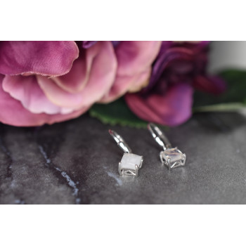 Sky Jewelry Серебряные серьги  с Лунным камнем 925 проба