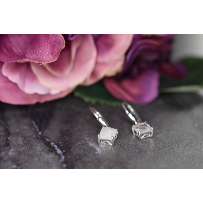 Sky Jewelry Серебряные серьги  с Лунным камнем 925 проба