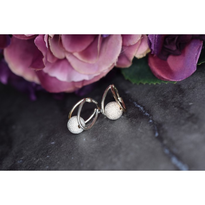 Sky Jewelry Дизайнерские Серебряные серьги 925 проба