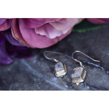 Sky Jewelry Винтажные Серебряные серьги  с Лунным камнем 925 проба