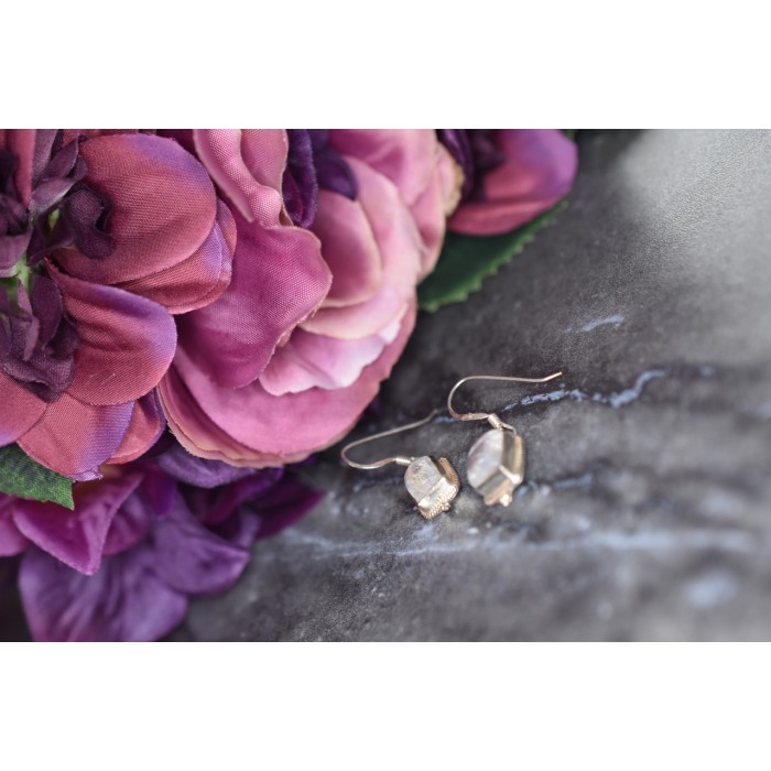 Sky Jewelry Винтажные Серебряные серьги  с Лунным камнем 925 проба