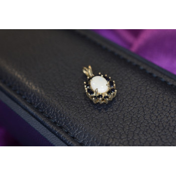 Sky Jewelry Серебряный кулон 925 пробы с Опалом  и Сапфирами