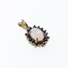 Sky Jewelry Серебряный кулон 925 пробы с Опалом  и Сапфирами