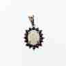 Sky Jewelry Серебряный кулон 925 пробы с Опалом  и Сапфирами