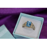 Sky Jewelry Серебряное кольцо с голубым Топазом