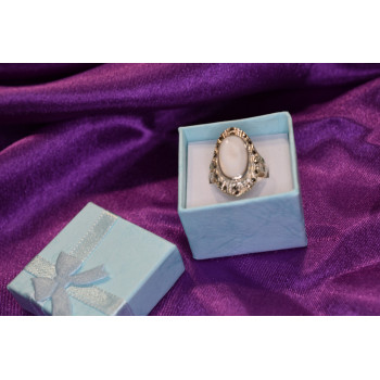 Sky Jewelry Серебряное кольцо 925 пробы с Перламутром и камнями Морион