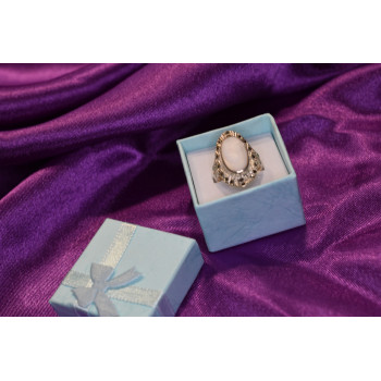 Sky Jewelry Серебряное кольцо 925 пробы с Перламутром и камнями Морион