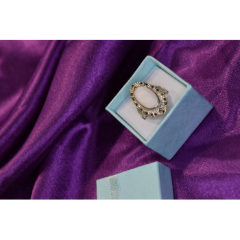 Sky Jewelry Серебряное кольцо 925 пробы с Перламутром и камнями Морион