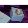 Sky Jewelry Серебряное кольцо 925 пробы с Перламутром и камнями Морион