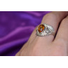 Sky Jewelry Серебряное кольцо  с Янтарем