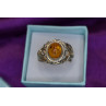 Sky Jewelry Серебряное кольцо  с Янтарем