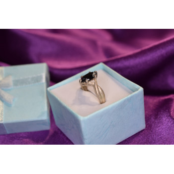 Sky Jewelry Серебряное кольцо с черным Нефритом